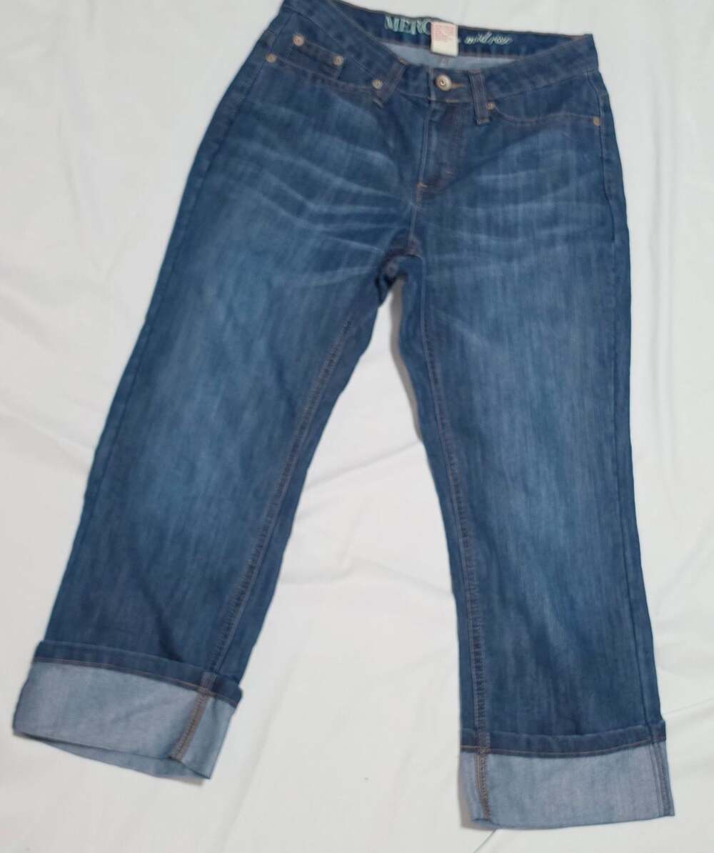 Merona Mid Rise Cuffed Crop Denim Jeans Size 4